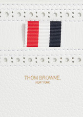 Thom Browne - Perforated pebbled-leather wallet - White - OneSize