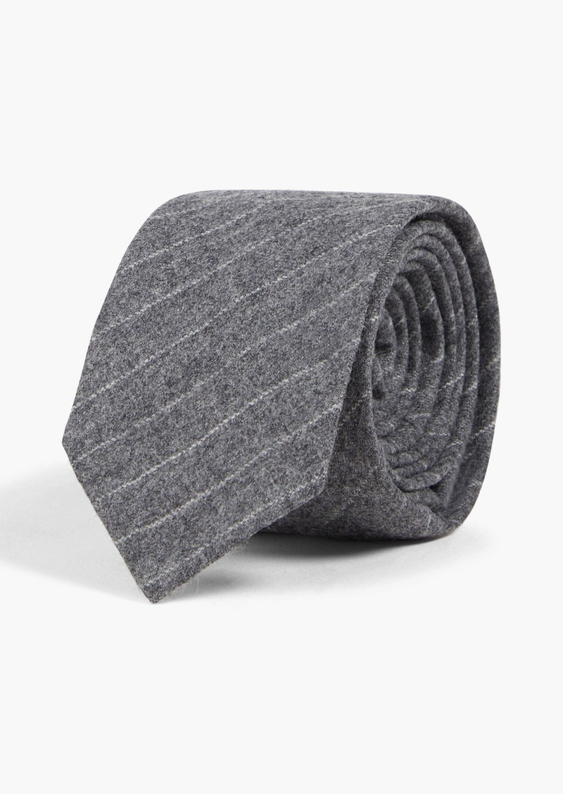 Thom Browne - Pinstriped wool-flannel tie - Gray - OneSize