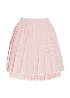 Thom Browne - Pleated Cotton Mini Skirt - Pink - IT 38 - Moda Operandi