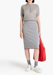 Thom Browne - Ribbed cashmere pencil skirt - Gray - IT 36