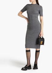 Thom Browne - Ribbed wool and cashmere-blend midi skirt - Gray - IT 36