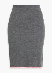 Thom Browne - Ribbed wool-blend pencil skirt - Gray - IT 38