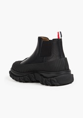 Thom Browne - Rubber-trimmed leather Chelsea boots - Black - US 7