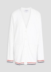 Thom Browne - Striped ribbed cotton cardigan - White - IT 44