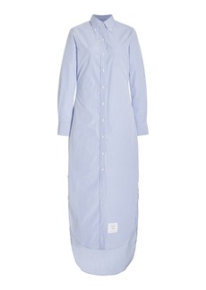 Thom Browne - Striped Cotton Midi Shirt Dress - Blue - IT 36 - Moda Operandi
