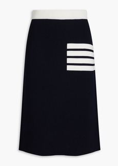 Thom Browne - Striped intarsia wool-blend skirt - Blue - IT 38