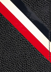 Thom Browne - Striped pebbled-leather wallet - Black - OneSize