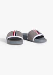Thom Browne - Striped terry slides - Gray - US 6
