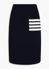 Thom Browne - Striped waffle-knit pencil skirt - Gray - IT 36