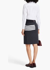 Thom Browne - Striped waffle-knit pencil skirt - Gray - IT 36