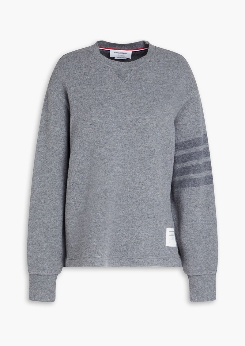 Thom Browne - Striped wool sweatshirt - Gray - IT 38