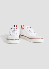 Thom Browne - Suede-trimmed leather sneakers - White - EU 36