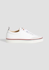 Thom Browne - Suede-trimmed leather sneakers - White - EU 36