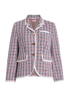 Thom Browne - Tailored Cotton Tweed Jacket - Plaid - IT 40 - Moda Operandi