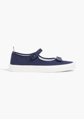 Thom Browne - Tennis Mary Jane bow-detailed canvas sneakers - Blue - EU 35