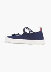 Thom Browne - Tennis Mary Jane bow-detailed canvas sneakers - Blue - EU 35