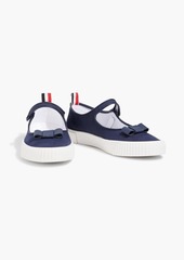 Thom Browne - Tennis Mary Jane bow-detailed canvas sneakers - Blue - EU 35