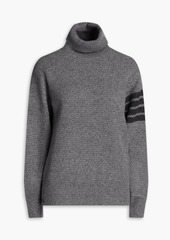 Thom Browne - Waffle-knit wool and cashmere-blend turtleneck sweater - Gray - IT 40