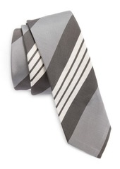 Thom Browne 4-Bar Repp Stripe Silk & Cotton Tie