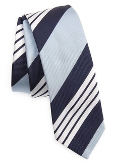 Thom Browne 4-Bar Repp Stripe Silk & Cotton Tie
