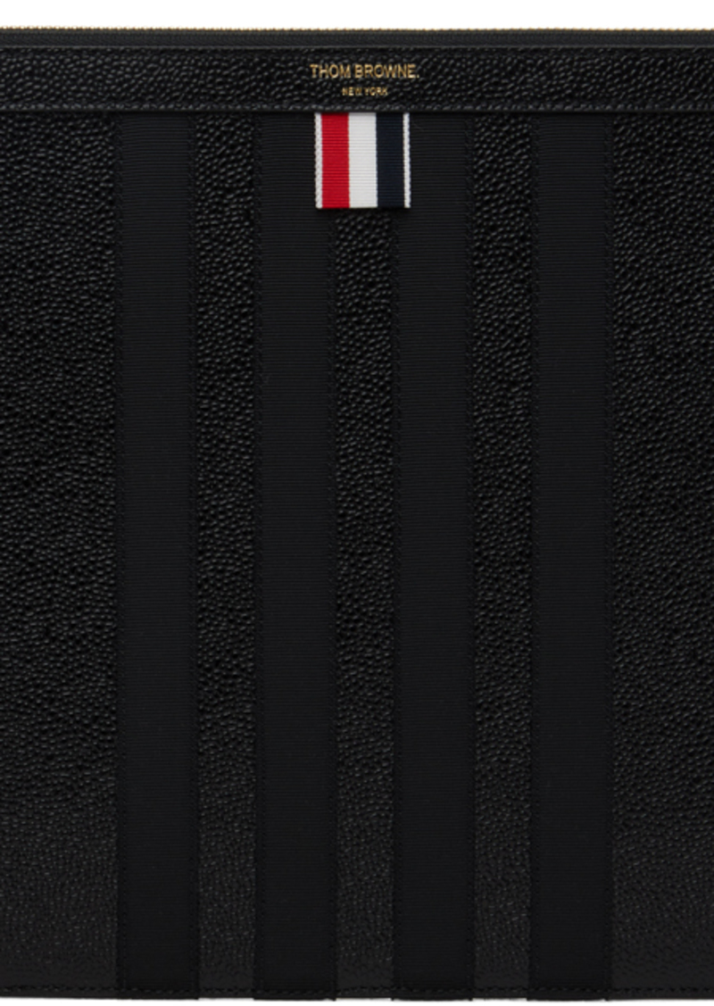 Thom Browne Black Medium 4-Bar Document Holder