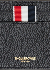 Thom Browne Black Pebbled Leather Card Holder