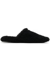 Thom Browne Black Shearling Slippers