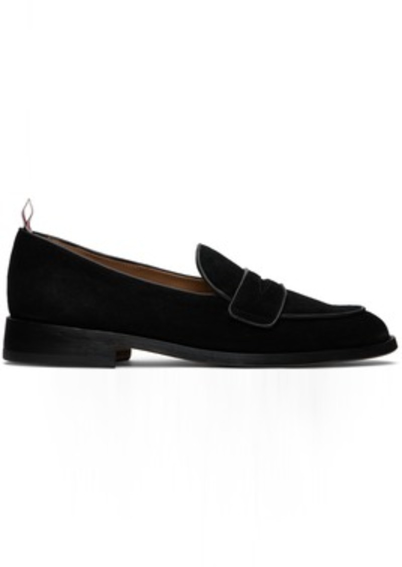 Thom Browne Black Varsity Penny Loafers