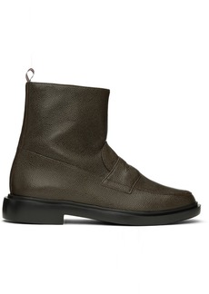 Thom Browne Brown Penny Loafer Boots
