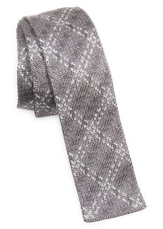 Thom Browne Check Jacquard Knit Silk Tie