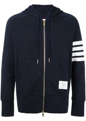 Thom Browne 4-Bar jersey zip-up hoodie