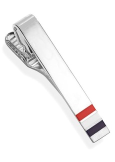 Thom Browne Classic Stripe Sterling Silver Tie Clip