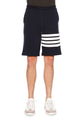 Thom Browne Classic Striped-Leg Sweat Shorts  Navy/White