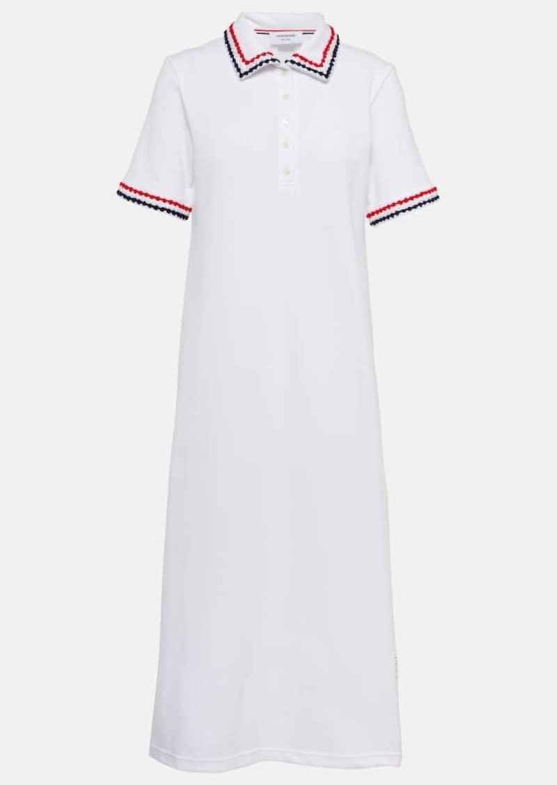 Thom Browne Cotton piqué midi dress