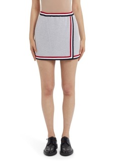 Thom Browne Cotton Waffle Knit Miniskirt in Light Grey at Nordstrom