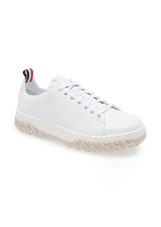 Thom Browne Court Sneaker with Cable Tread in White at Nordstrom