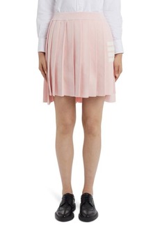 Thom Browne Drop Back Pleated Cotton Blend Miniskirt in Light Pink at Nordstrom