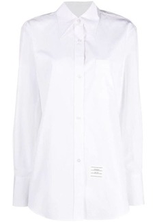 THOM BROWNE EXAGGERATED EASY FIT POINT COLLAR SHIRT IN POPLIN CLOTHING