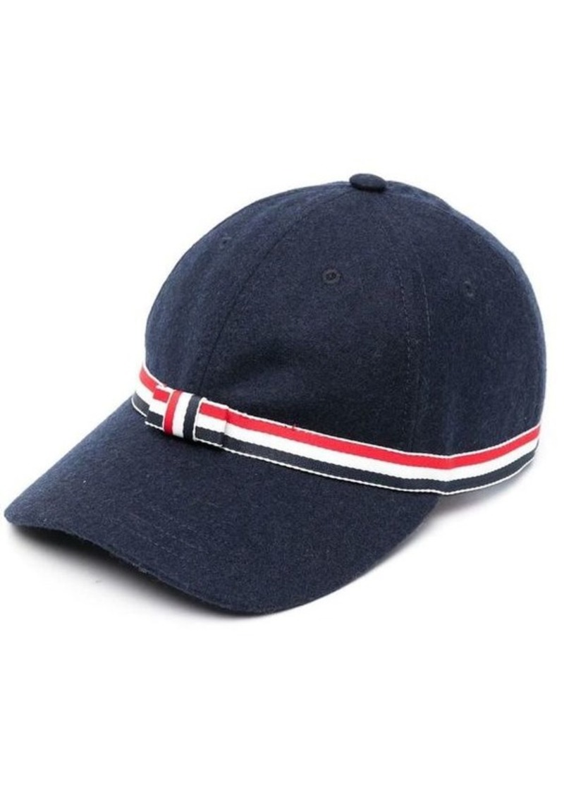 THOM BROWNE GG BOW BASEBALL CAP IN WOOL FLANNEL ACCESSORIES
