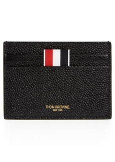 Thom Browne Grained Leather & Canvas Card Holder