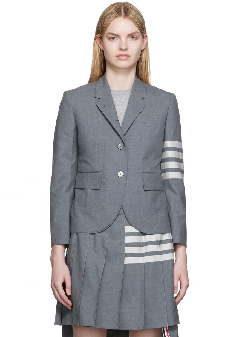 Thom Browne Gray 4-Bar Blazer