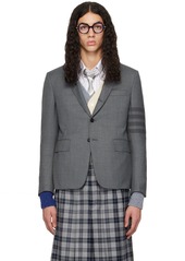 Thom Browne Gray 4-Bar Blazer