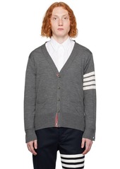 Thom Browne Gray 4-Bar Cardigan