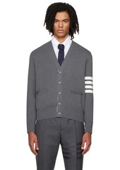 Thom Browne Gray 4-Bar Cardigan