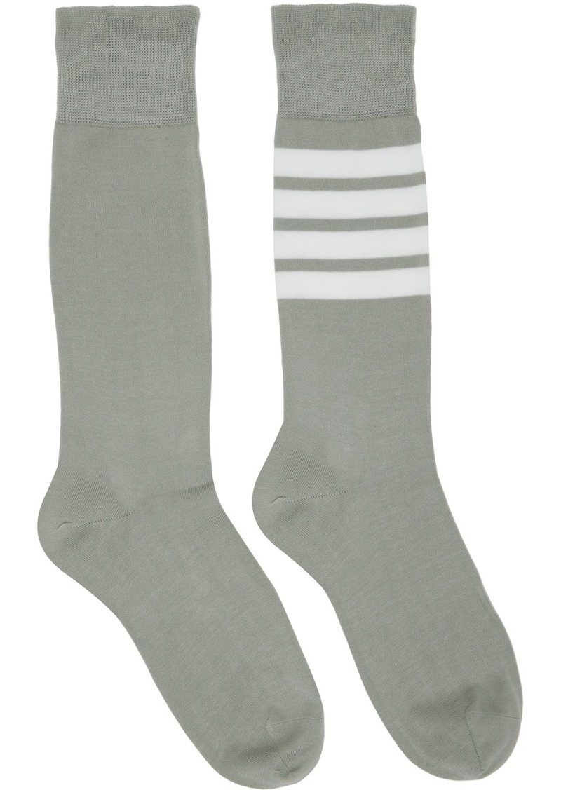 Thom Browne Gray 4-Bar Socks