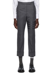 Thom Browne Gray 4-Bar Trousers