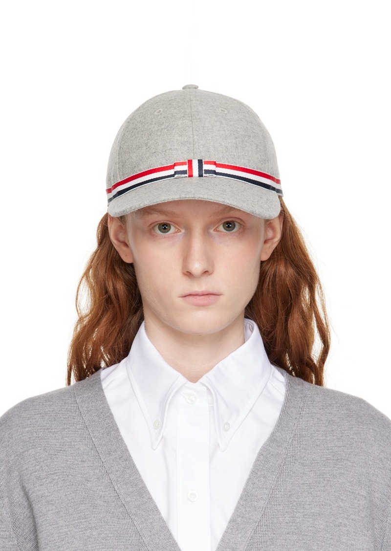 Thom Browne Gray Bow Cap