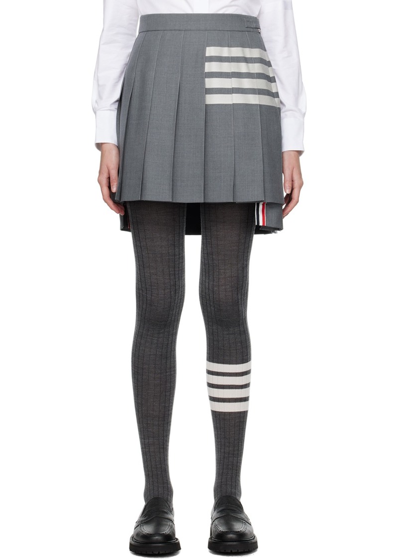 Thom Browne Gray Engineered 4-Bar Miniskirt