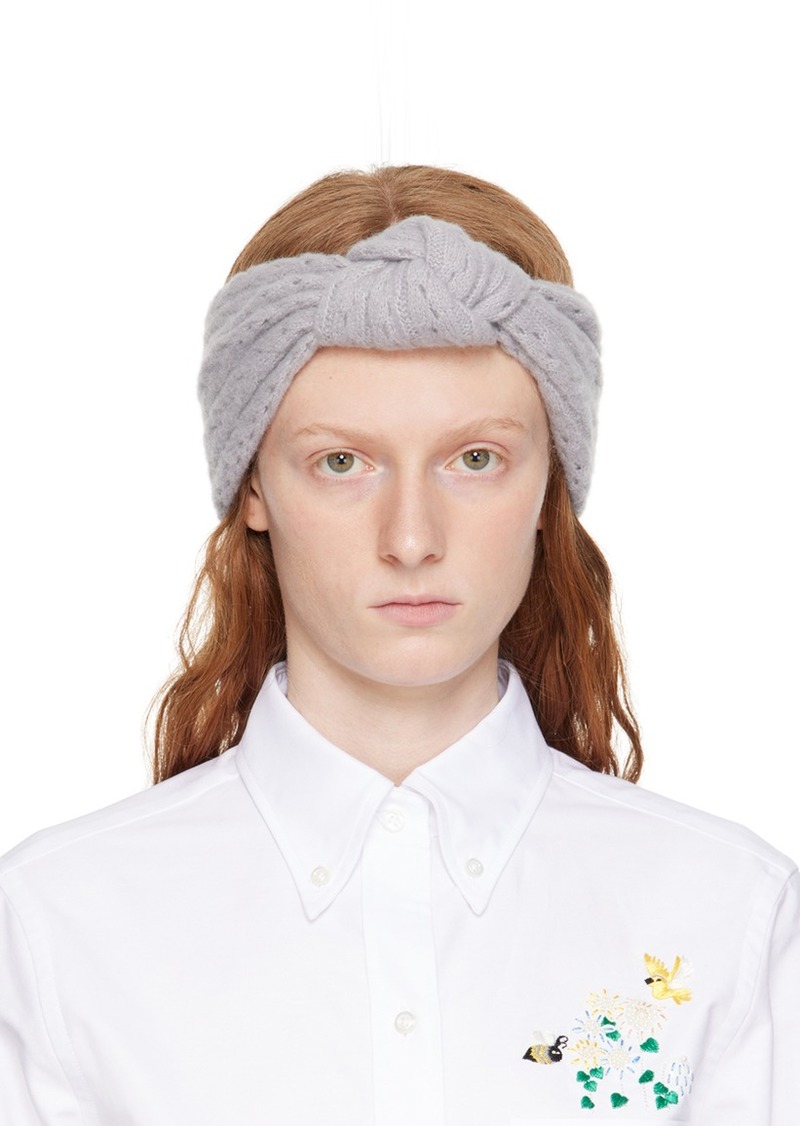 Thom Browne Gray Knot Headband