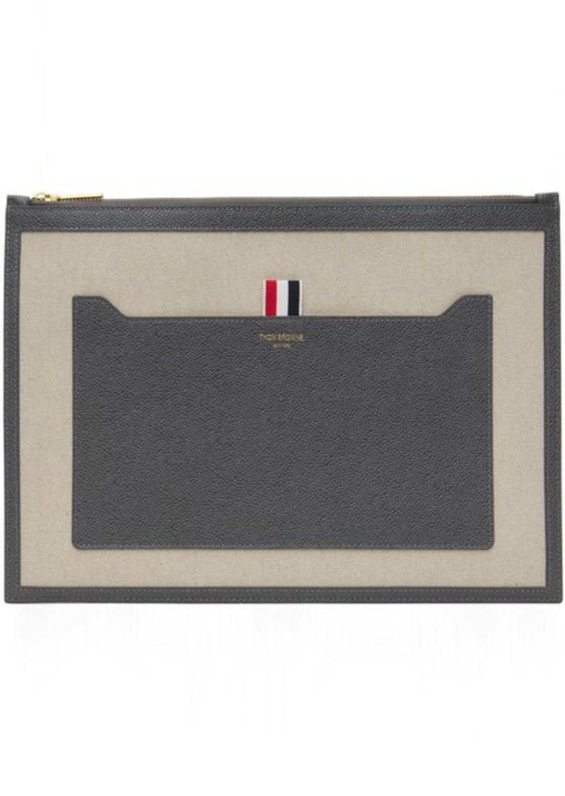 Thom Browne Gray Medium Two-Tone Document Holder